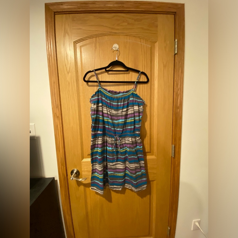 Arizona Jeans Co Women’s Size XL Dress w/Adjustable Straps & Tie Waist